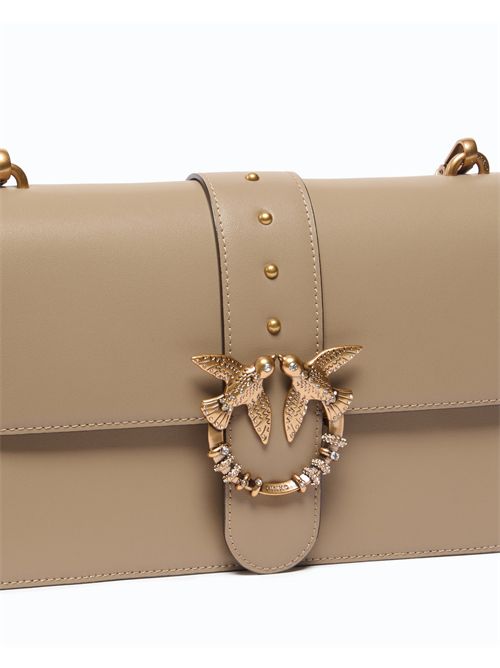 Borsa a tracolla media Love Bag One in pelle con fibbia gioiello PINKO | 107070A0F1/I49Q